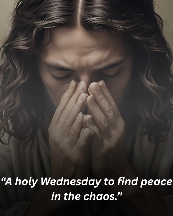 “a holy wednesday to find peace in the chaos.”