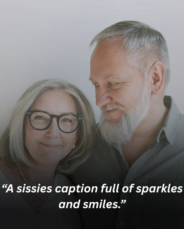 A sissies caption full of sparkles and smiles.