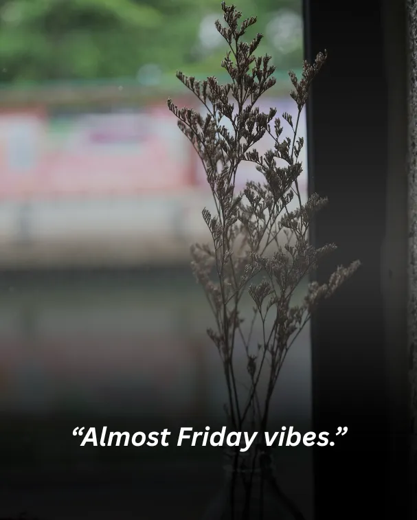 “almost friday vibes.”