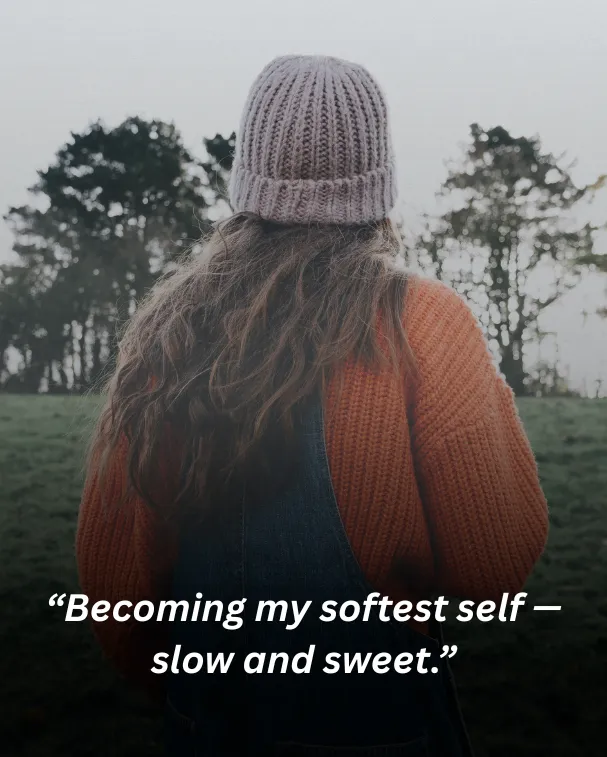 Becoming my softest self — slow and sweet.