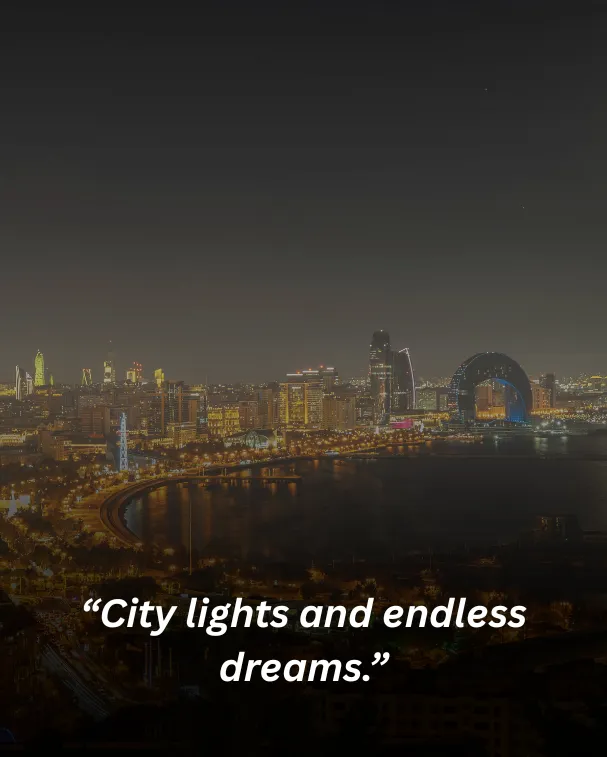 City lights and endless dreams.