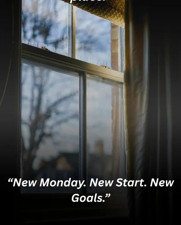 “new monday. new start. new goals.”