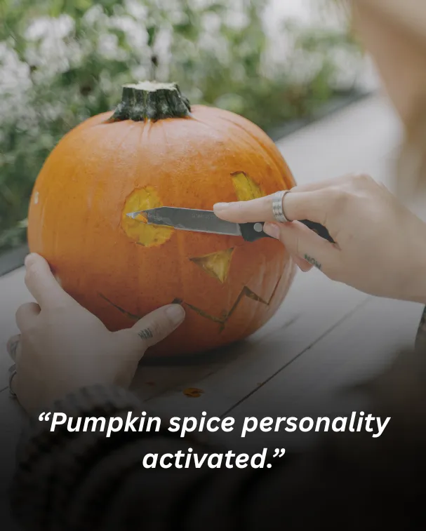 Pumpkin spice personality activated.