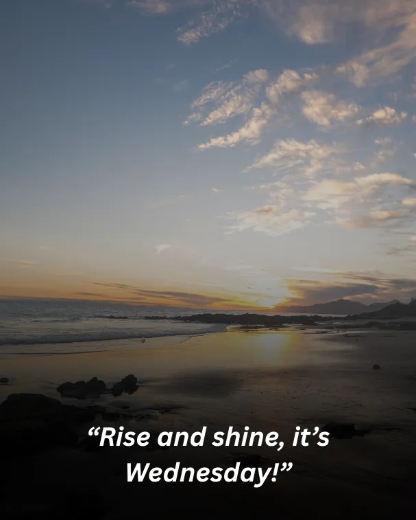 “rise and shine, it’s wednesday!”