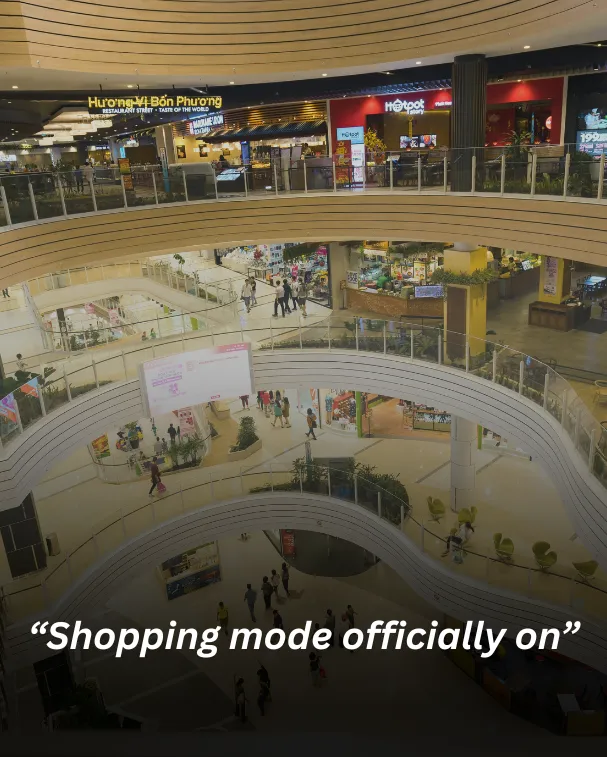 “shopping mode officially on”