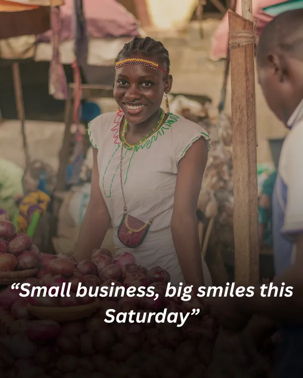 “small business, big smiles this saturday”