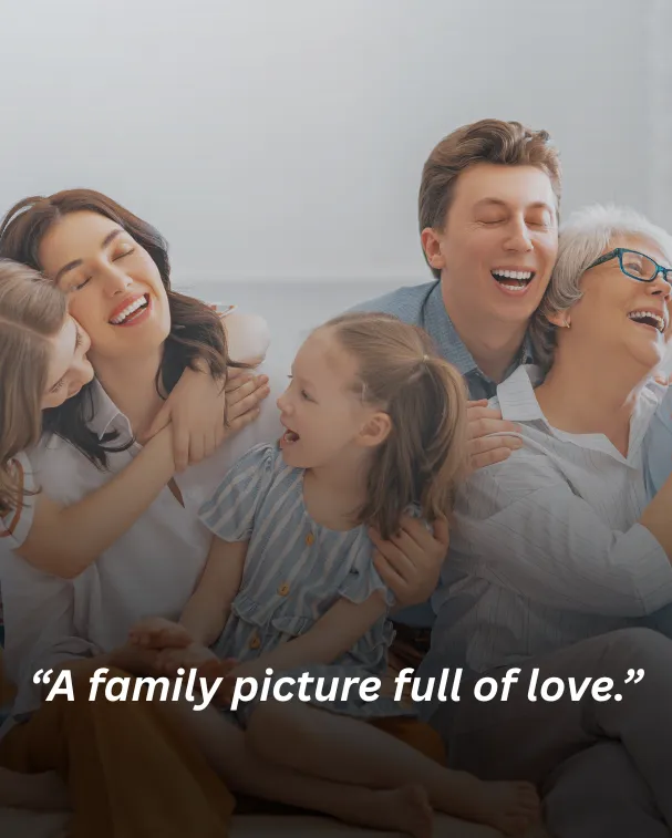 A family picture full of love.