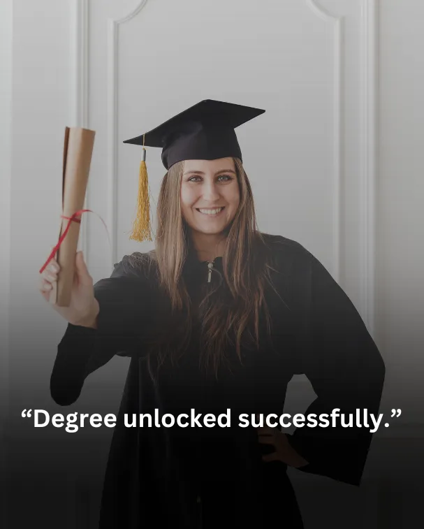 Degree unlocked successfully.