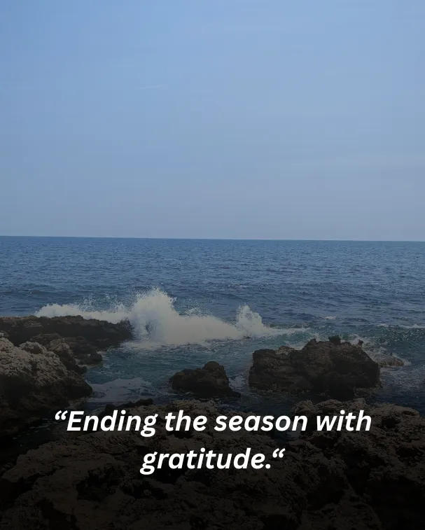 Ending the season with gratitude.