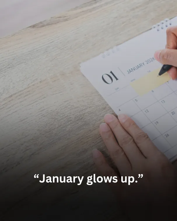 January glows up.