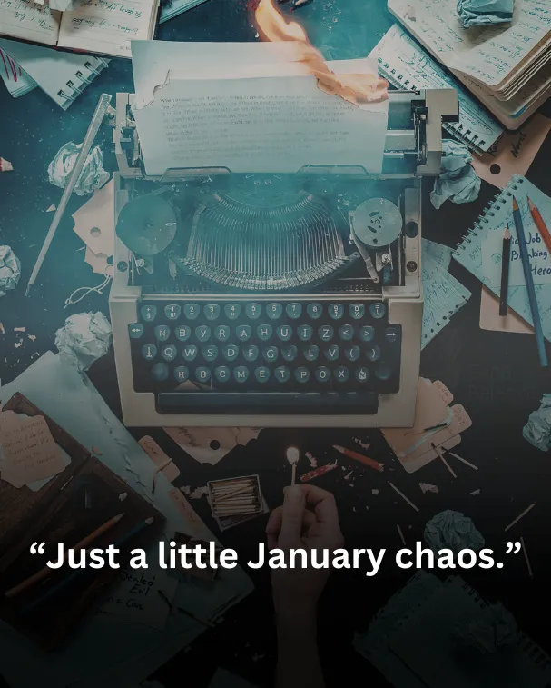 Just a little January chaos.