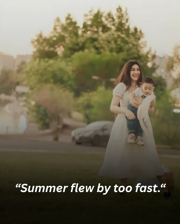 Summer flew by too fast.