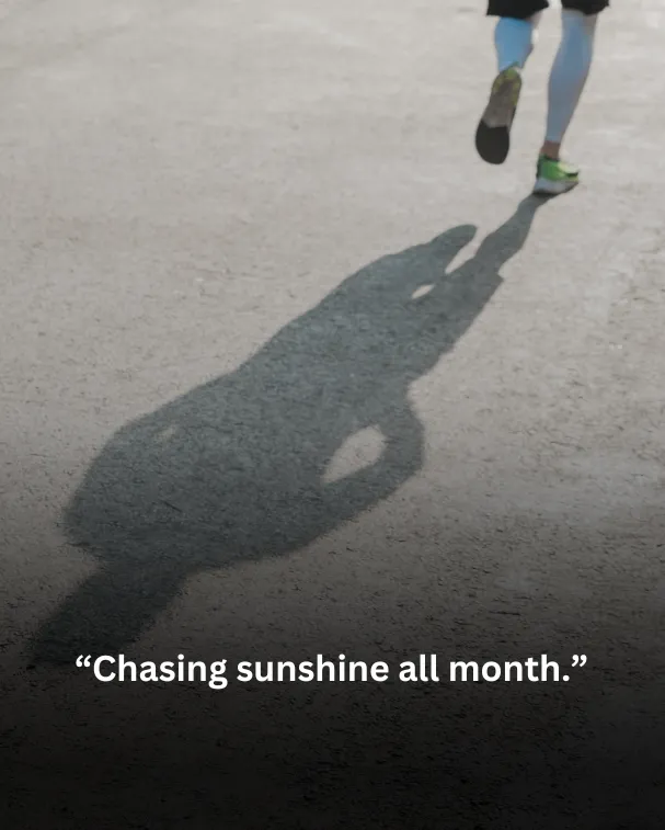 Chasing sunshine all month.