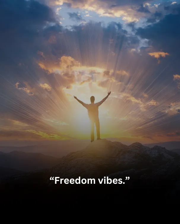 Freedom vibes.