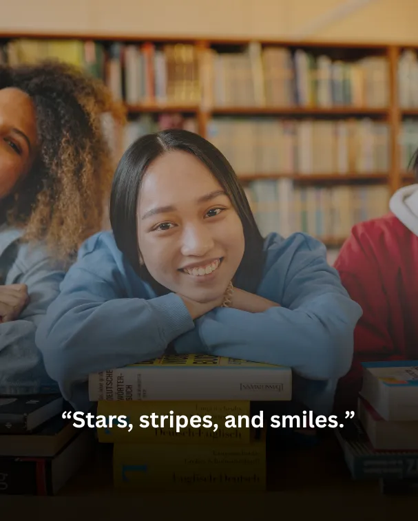 Stars, stripes, and smiles.