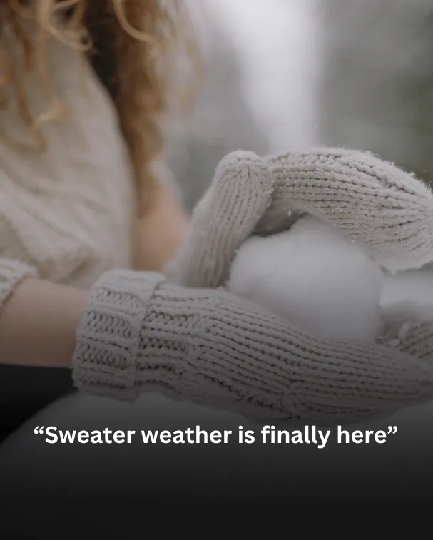 Sweater weather is finally here