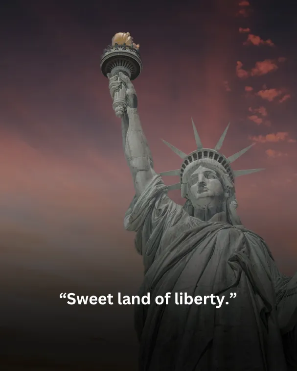 Sweet land of liberty.
