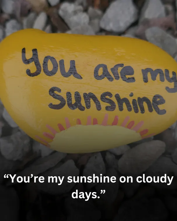 You’re my sunshine on cloudy days.