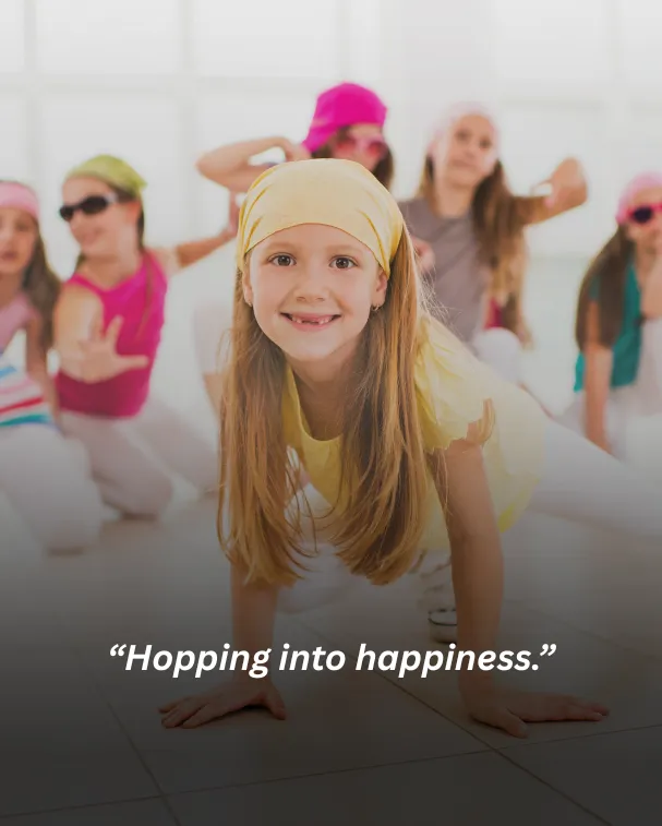 Hopping into happiness.