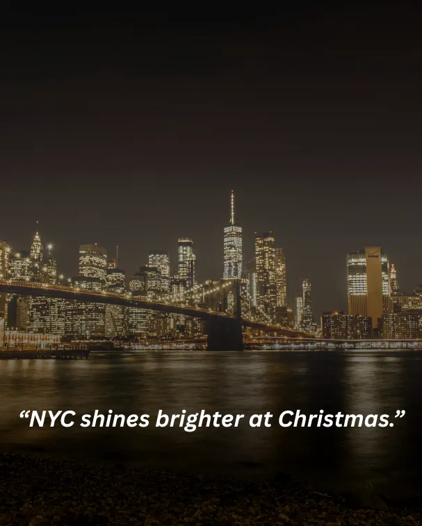 NYC shines brighter at Christmas.