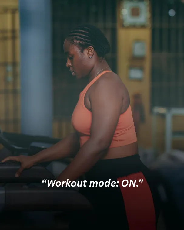 Workout mode: ON.