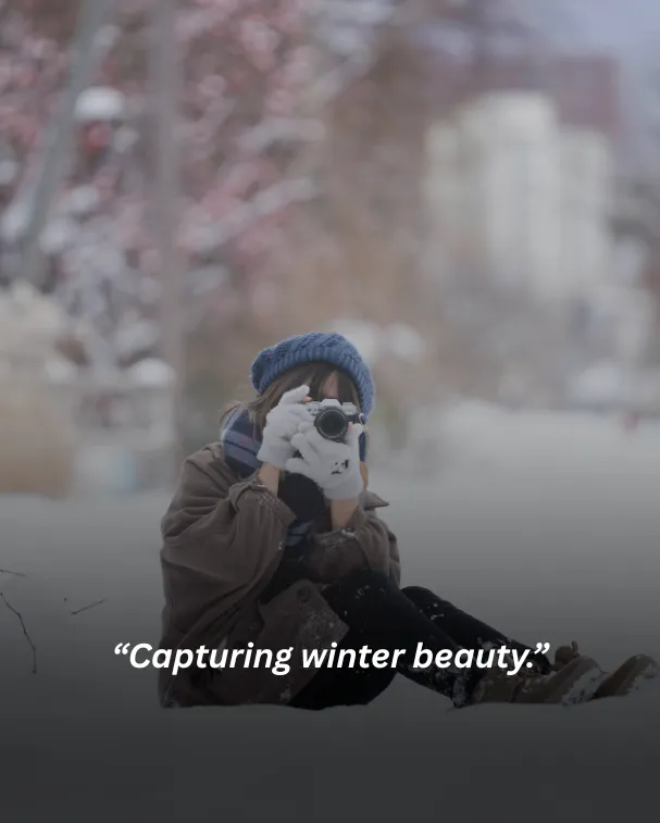 Capturing winter beauty.