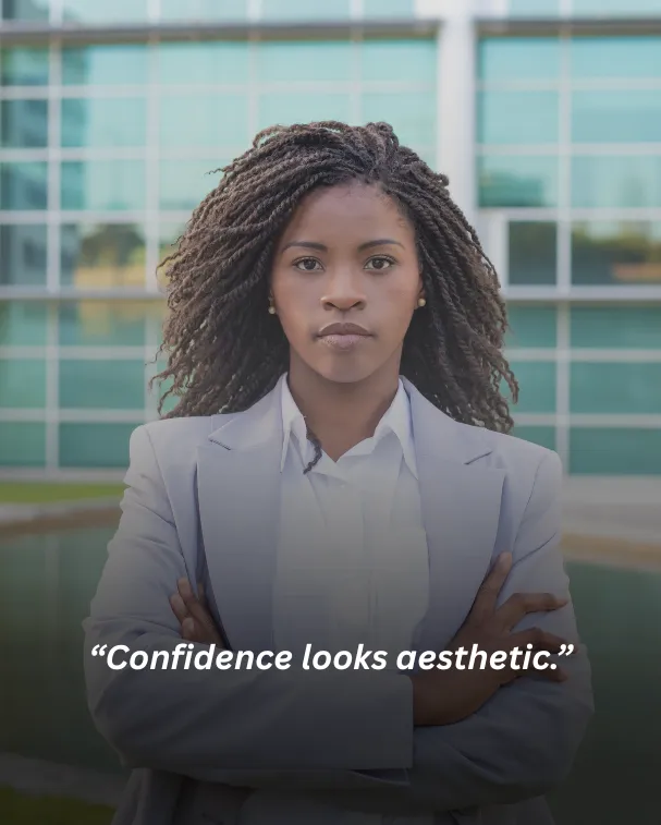 Confidence looks aesthetic.