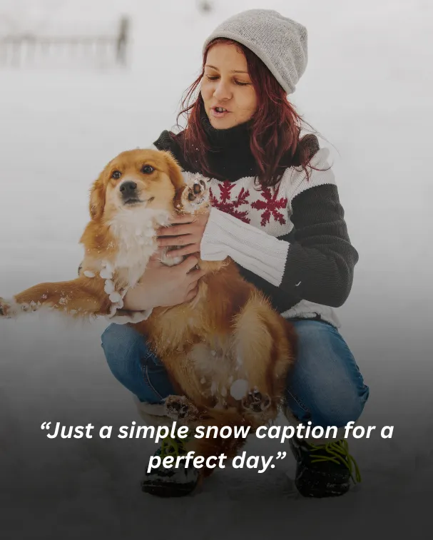 Just a simple snow caption for a perfect day.