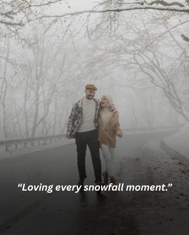 Loving every snowfall moment.