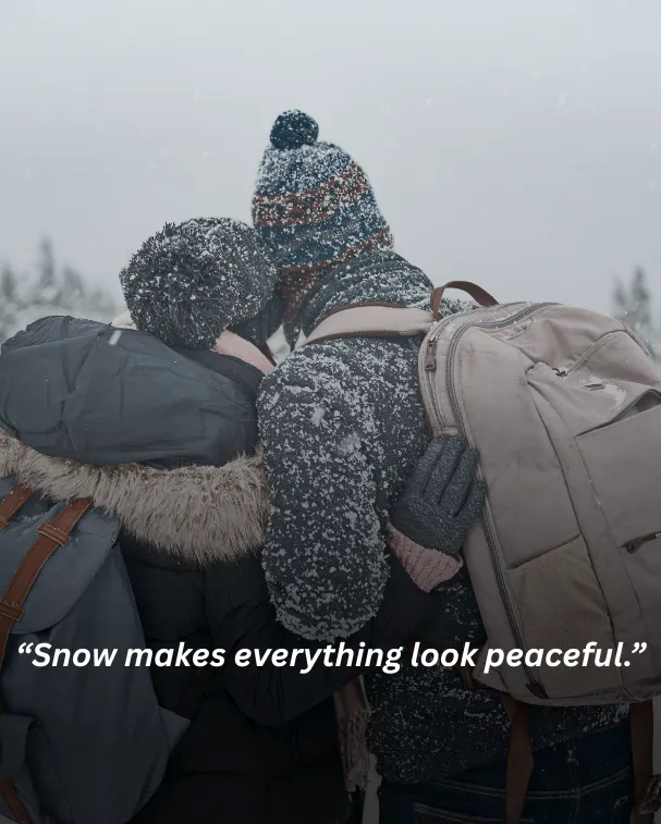 Snow makes everything look peaceful.
