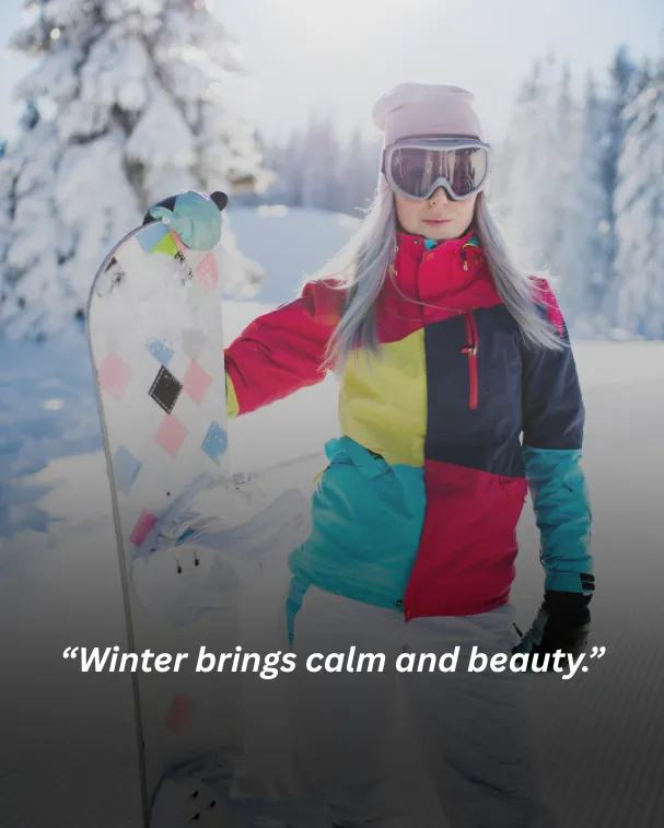 Winter brings calm and beauty.